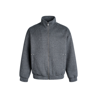 男女华棉复合400g美式 外套卫衣 cleanfit潮牌纯色宽松休闲情侣开衫