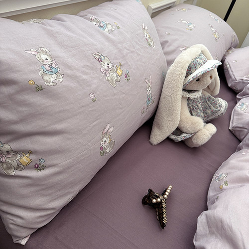 纯棉双层纱枕套单只装