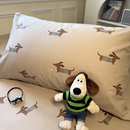 麦克狗纯棉枕套一对装 48x74单人全棉枕头套学生单个宿舍枕袋