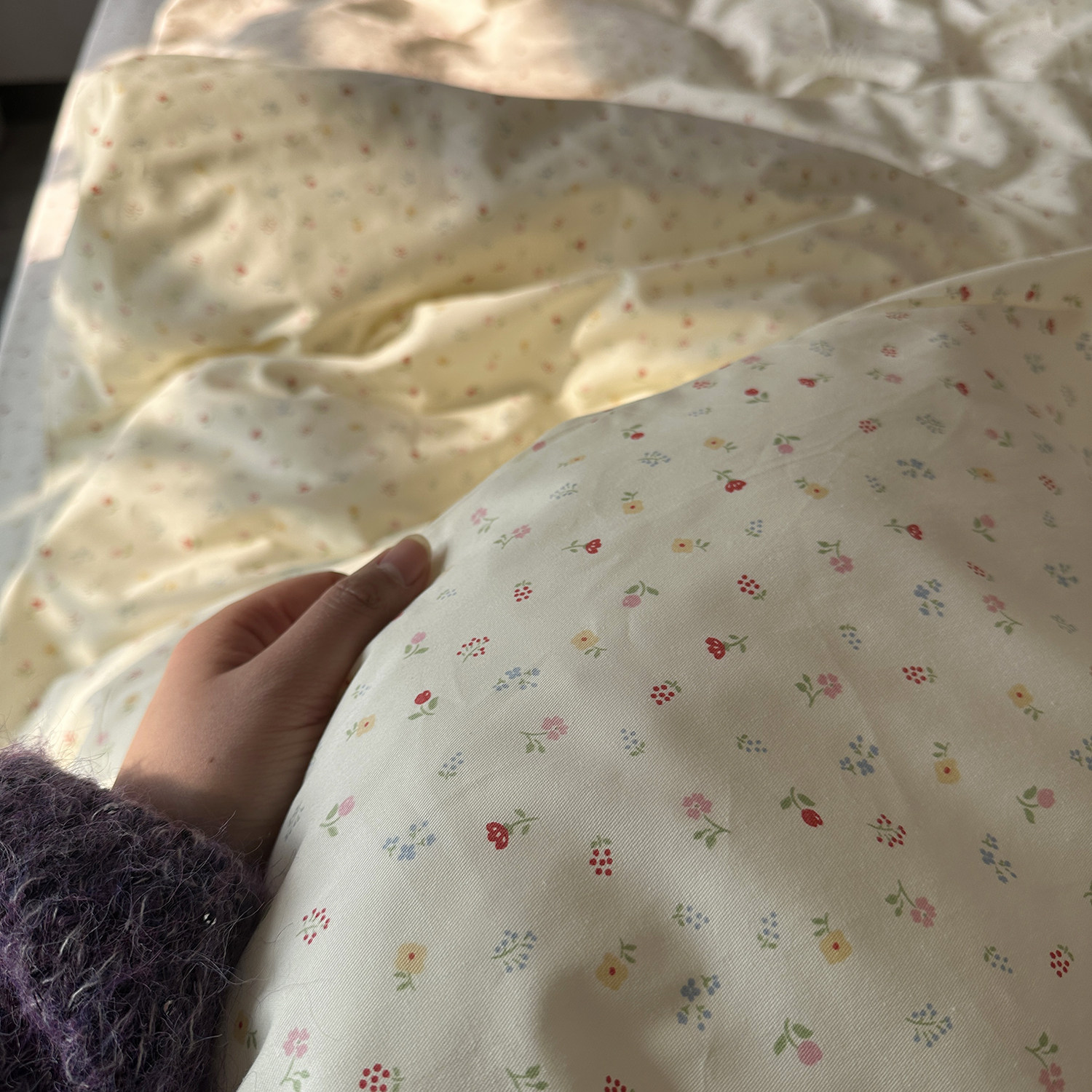 多彩小花少女心全棉被套单件纯棉被罩150x200x230学生宿舍可定制1图片