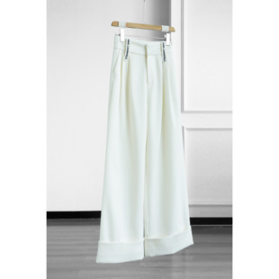 时尚 DLLFY1102 刺绣字母斜纹休闲裤