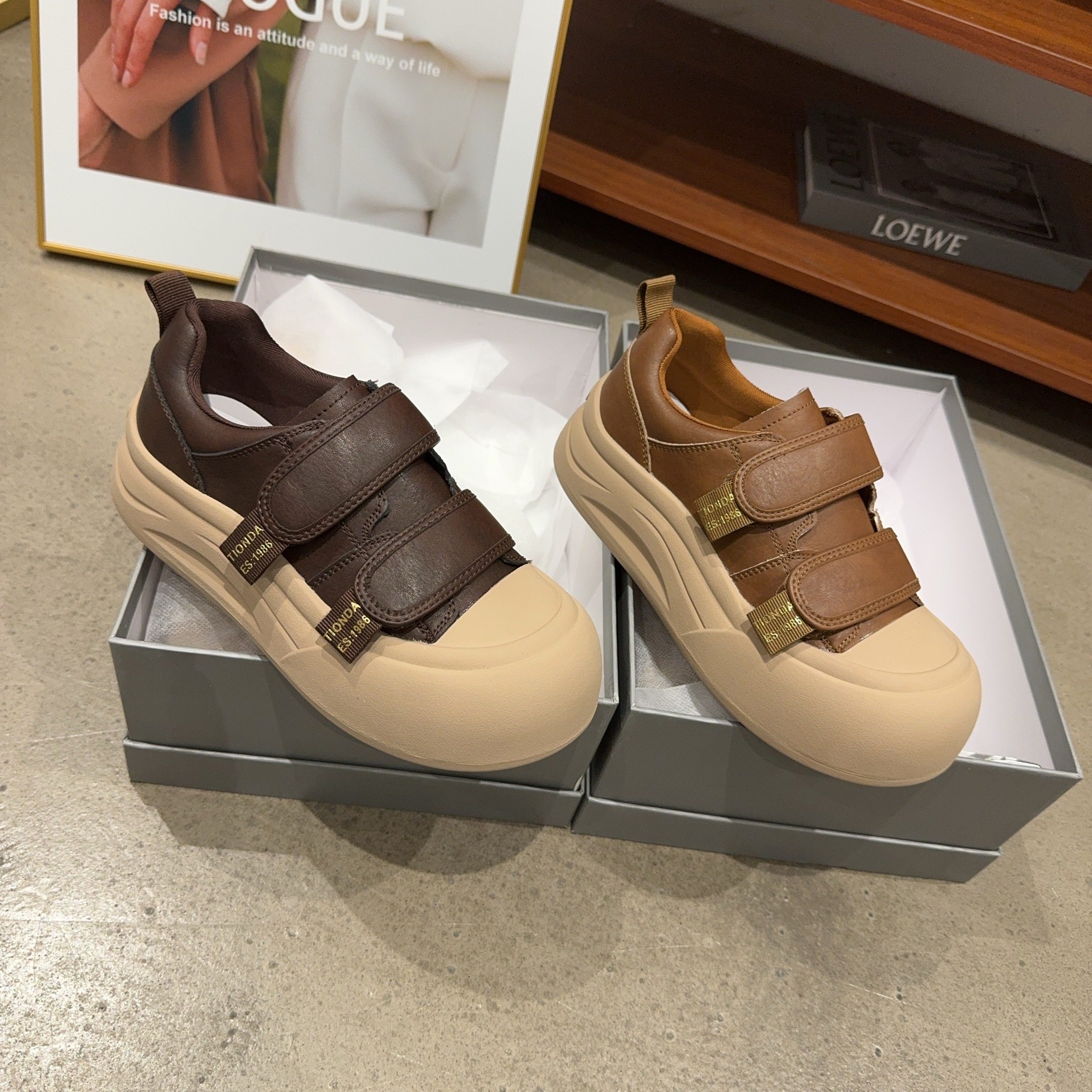 998-27乐乐家秋季新品女真皮厚底双魔术贴板鞋软底舒适底厚4cm潮,女鞋,时尚休闲鞋,淘宝优惠券,粉丝福利购,淘宝优惠卷