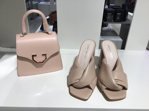 意大利轻奢品牌Anna Virgili女鞋拖鞋高跟鞋真皮女拖鞋凉拖