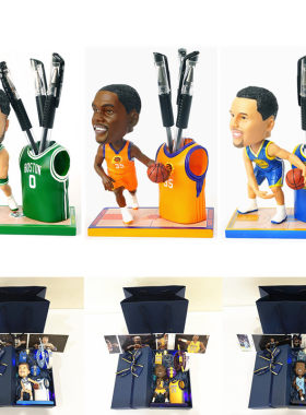 篮球明星桌面摆件笔筒手办纪念品