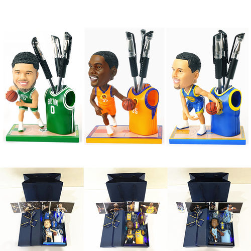 篮球明星桌面摆件笔筒手办纪念品