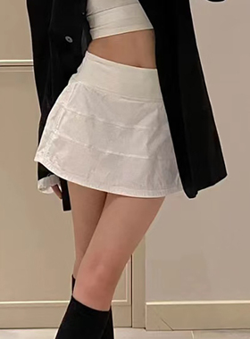 lulu同款瑜伽网球裙女Pace Rival运动健身防走光短裙高腰百褶裙