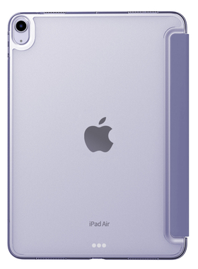 2022新款ipadair5保护套防弯air4保护壳硅胶适用苹果平板air2无笔槽air3全包防摔透明三折轻薄亚克力紫色硬壳