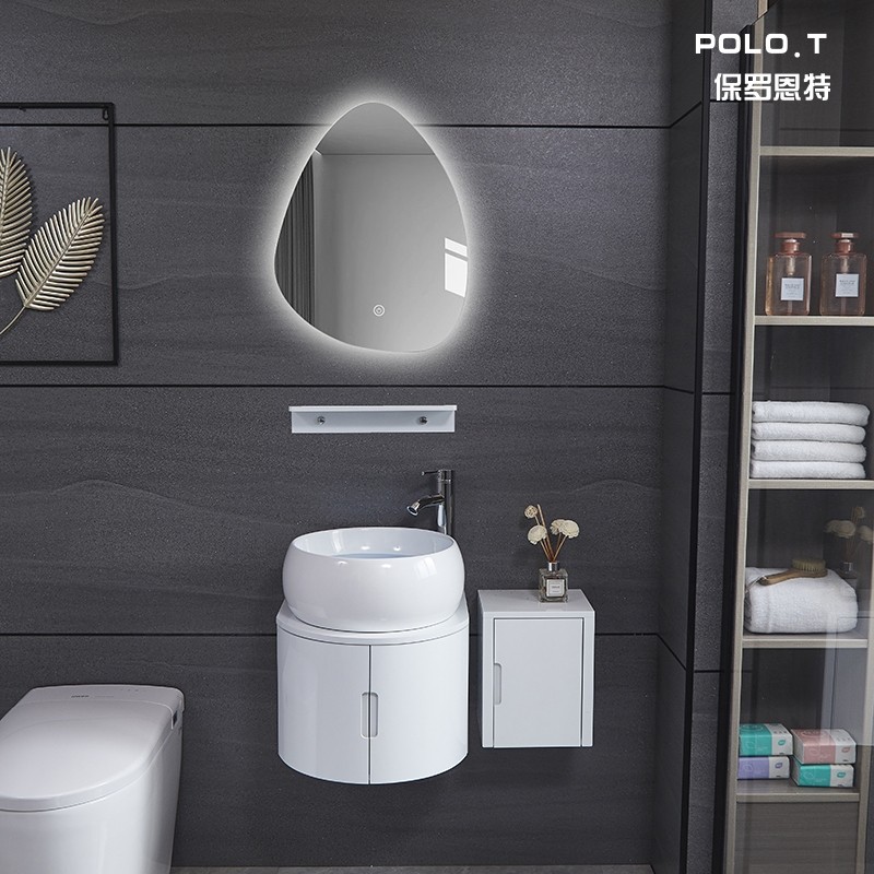 防水异形智能镜小户型洗漱台盆现代简约洗手洗脸浴室柜组合落地式