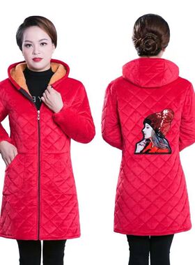 秋冬加绒加厚罩衣冬季保暖工作服女成人中长款围裙羽绒服防护衣