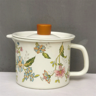 高端珐琅搪瓷奶杯带刻度烘焙量杯带嘴小油壶小汤锅泡面杯热牛奶杯