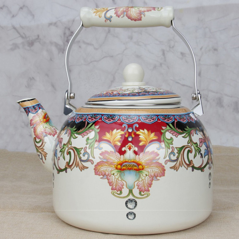 珐琅搪瓷烧水壶怀旧复古电磁炉茶壶家用燃气大容量煎药壶凉白开壶,厨房/烹饪用具,烧水壶,淘宝优惠券,粉丝福利购,淘宝优惠卷