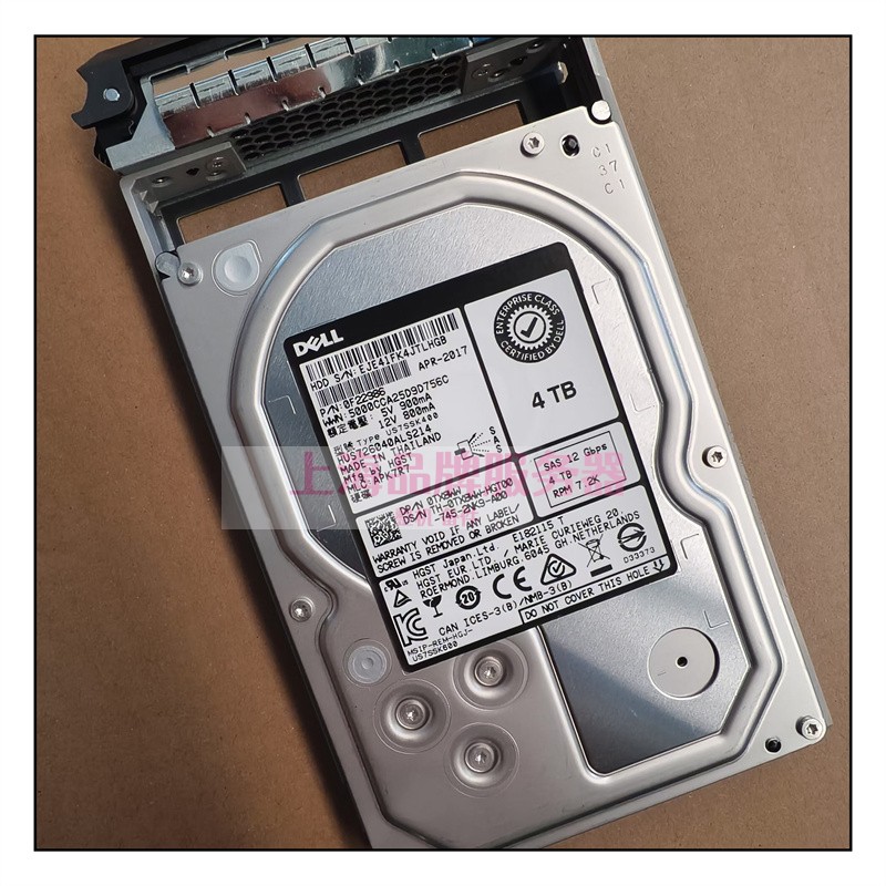 DELL TX8WW 4TB 12G 3.5寸 7.2K 128M SAS硬盘 HUS726040ALS214