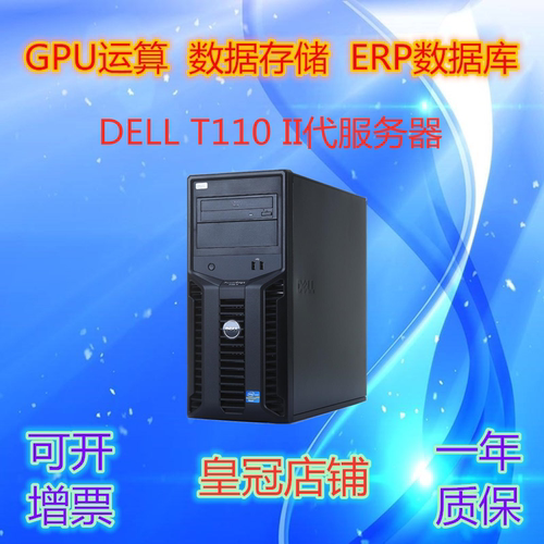 DELL T110 II代塔式服务器 2代 E3-1220 四核ERP 电脑主机II代
