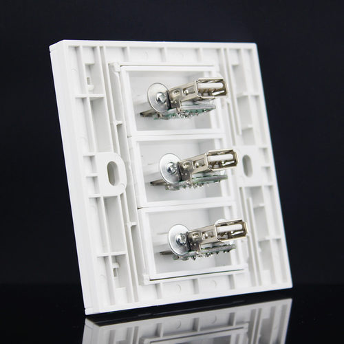 直插式86型三位USB插座面板 三口USB数据插座 2.0USB接口插座面板