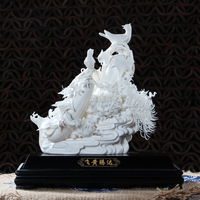 创意家居装饰品 德化白瓷工艺品瓷花雕塑飞黄腾达(小)/徐才提作品