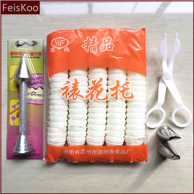 裱玫瑰花托铝合金花针裱花剪棒