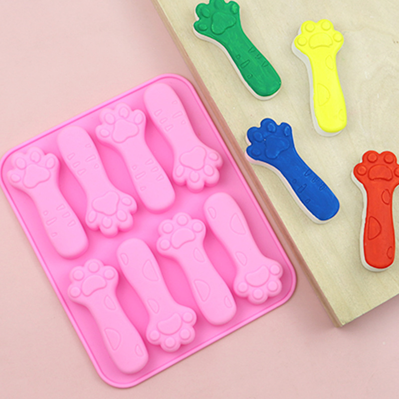 8连长条形猫爪熊狗手指饼干模具