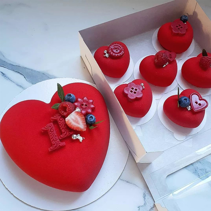 爱心形慕斯蛋糕模具情人节法式甜点冰淇淋烘焙磨具食品级硅胶模,厨房/烹饪用具,烘焙模具,淘宝优惠券,粉丝福利购,淘宝优惠卷