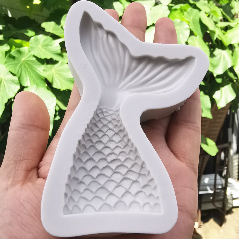 美人鱼尾巴翻糖硅胶模蛋糕装饰
