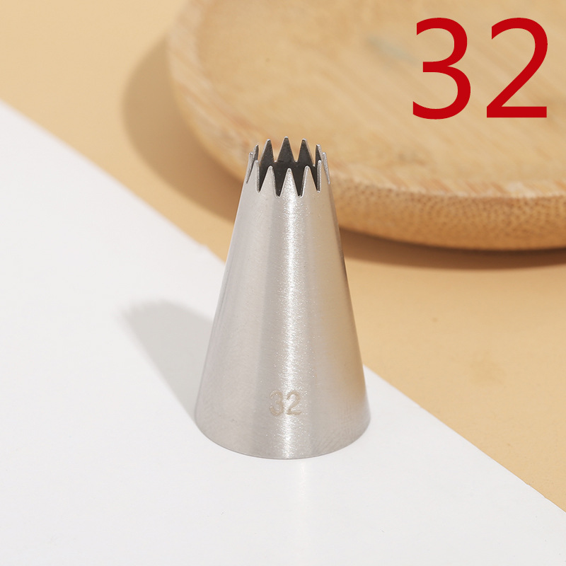 32#12齿小号贝壳玫瑰花结花边