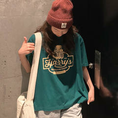 Real shot short sleeve T-shirt women's summer new Korean loose short top large women's clothing