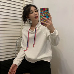 Real shot of 2021 spring thickened sweater women's Hooded Jacket Women's autumn