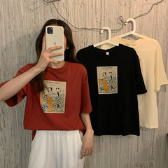 實拍短袖恤女夏新款韓版短款學生上衣大碼女裝