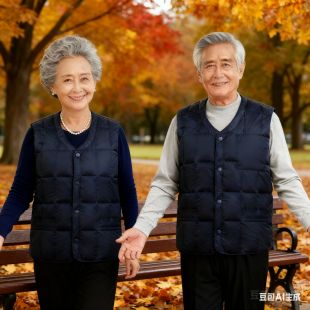 中老年男女款 坎肩加厚保暖马夹爸爸妈妈鸭绒 内穿羽绒马甲背心大码