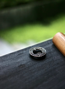 凡巢 四代螭龙盖置 锡盖置 茶席配件