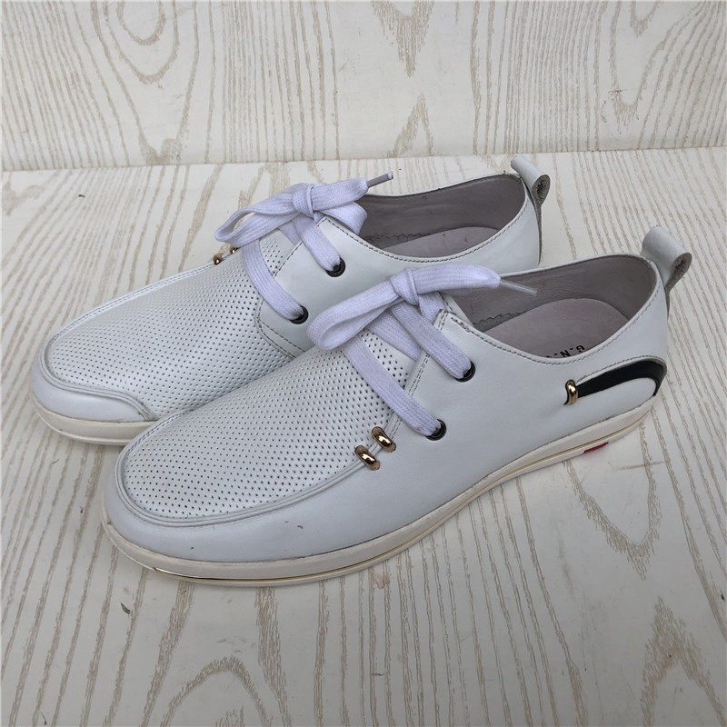 断码捡漏40码公牛真皮男鞋【轻微瑕疵鞋慎拍】春秋特价清仓小白鞋