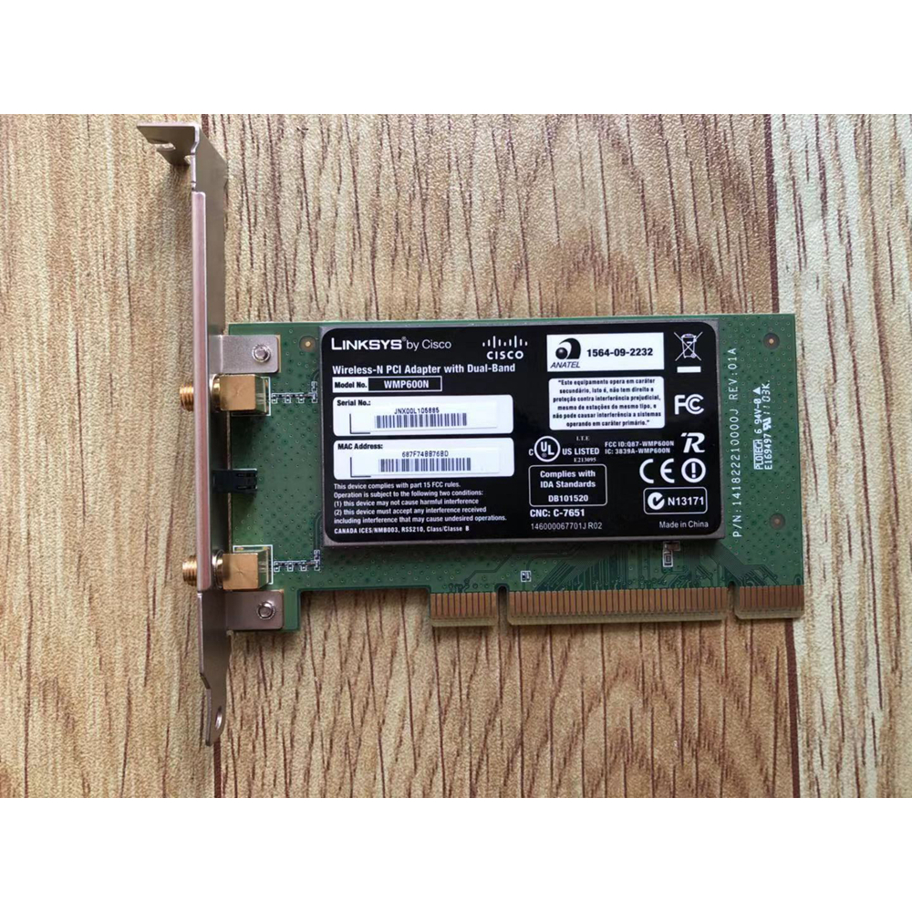 思科无线网卡 Linksys WMP600N Wireless N频 PCI 双频网卡