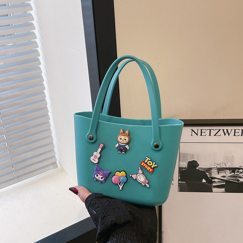 时尚超轻沙滩洞洞包女2025新款可爱洋气休闲防水手提包硅胶小包包