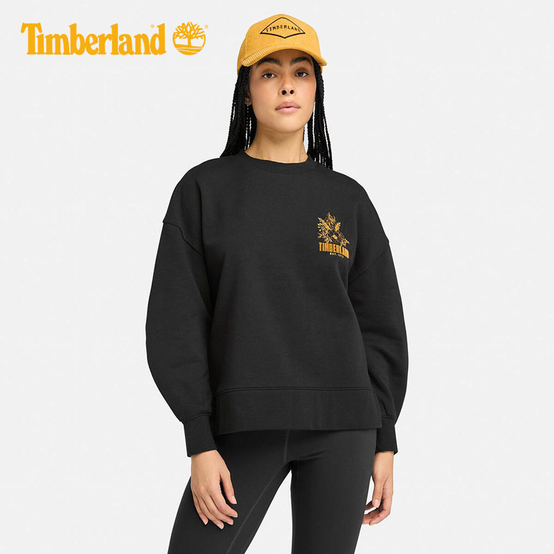 Timberland添柏岚女士户外保暖加绒内里休闲宽松套头衫卫衣A5ZX7