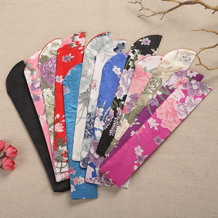 扇套7寸扇袋小折扇印花绸缎扇套扇子配件色丁材质 折扇袋子盒子