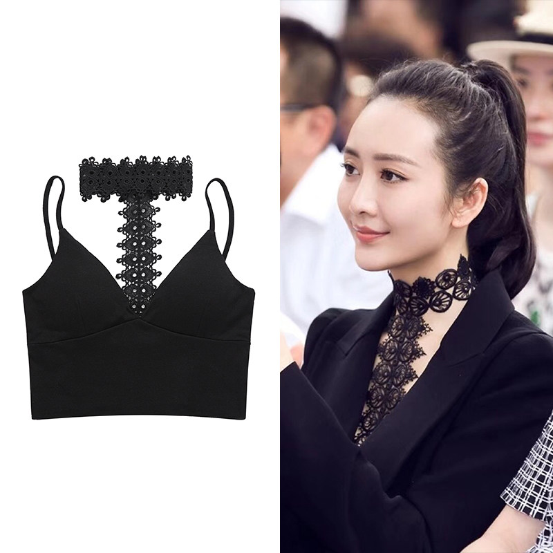 女装针织挂脖吊带背心女内搭2021年新款蕾丝带胸垫法式打底上衣夏,女装/女士精品,背心吊带,淘宝优惠券,粉丝福利购,淘宝优惠卷