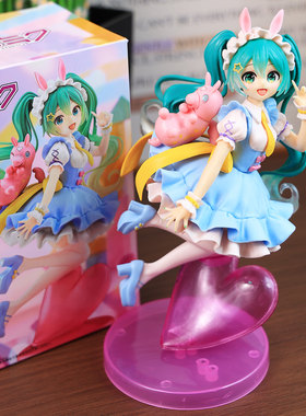 初音未来MIKU童话马卡龙可爱动漫卡通女生桌面摆件手办礼物盒装