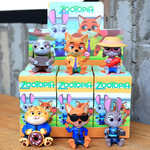 疯狂动物城Zootopia卡通盲盒手办可爱动物朱迪尼克公仔周边摆件