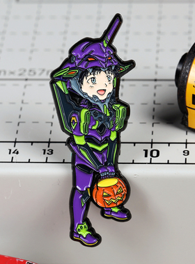 潮设会 新世纪福音战士EVA初号机胸针 真嗣徽章别针冰箱贴车贴