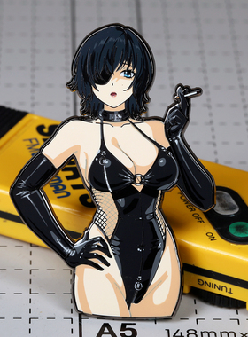 潮设会原创 链锯人姬野胸针 电锯人徽章 ins饰品周边金属冰箱贴