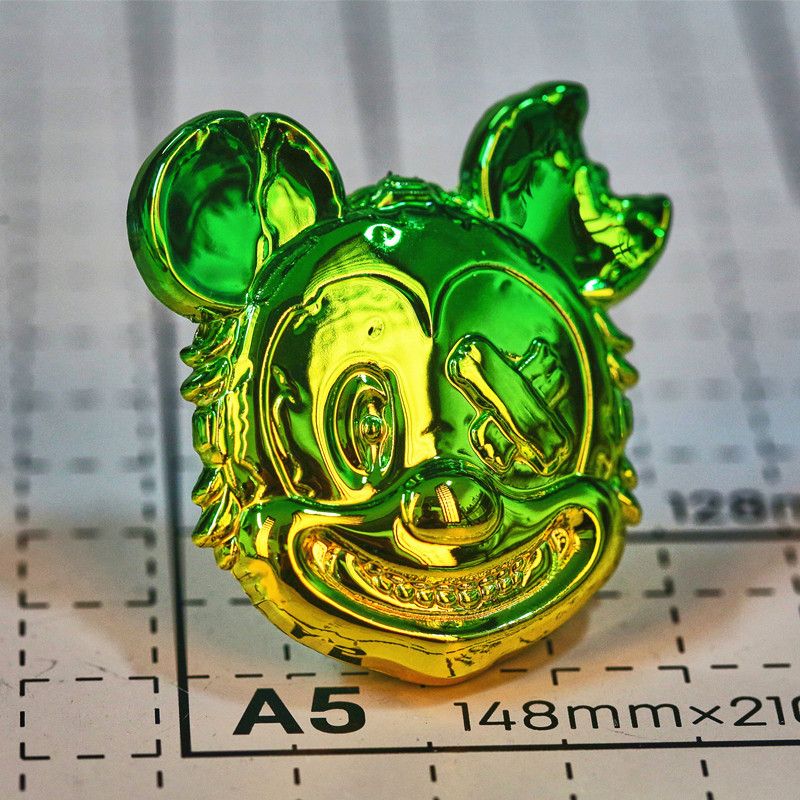 潮设会联名 战争米奇3D头雕胸针迪士尼徽章别针冰箱贴ins项链吊坠