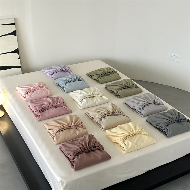 纯色单品床单床笠全棉水洗棉1.8