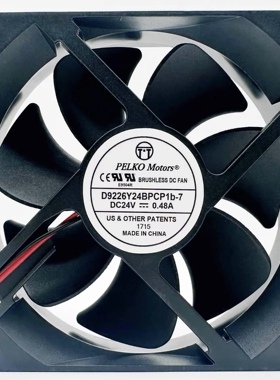 全新PELKO MOTORS D9226Y24BPCP1b-7 24V 0.48A大风量变频器风扇