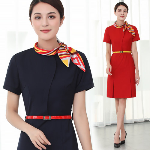 海航空姐气质连衣裙工作制服