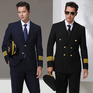 国航机长制服空少飞行员空乘航空男套装年会礼服高级西装秋冬外套