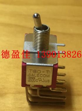 电子开关台湾进口SH原装正品钮子开关T8401P 侧弯12脚2档摇头开关