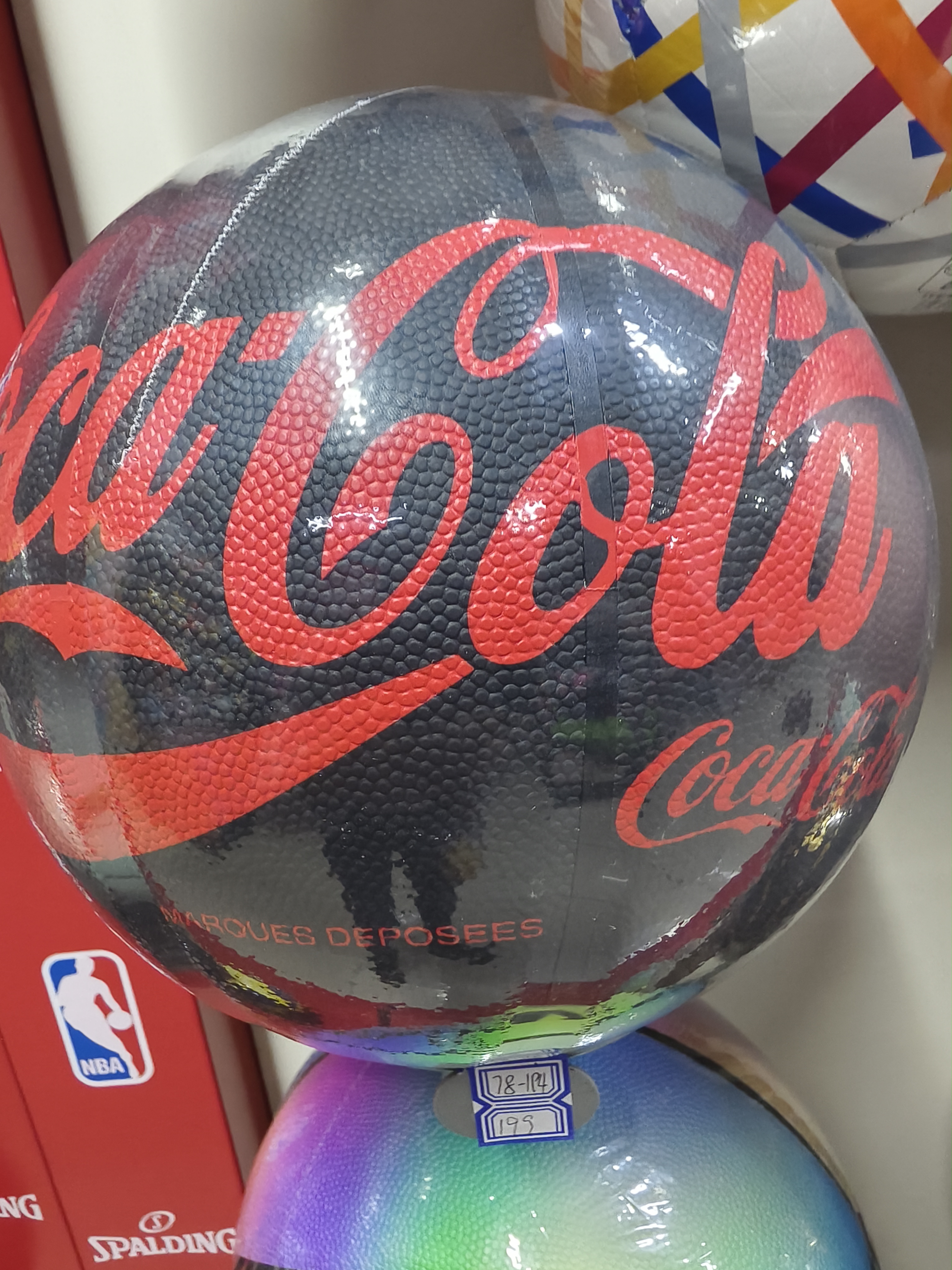 正品斯伯丁篮球可口可乐联名款比赛训练男女学生标准七号 78-194