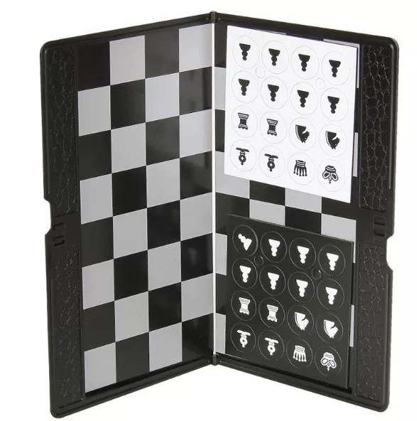 Magnetic foldable small handheld ultra thin chess