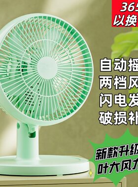 两档风力可调自动摇头台扇