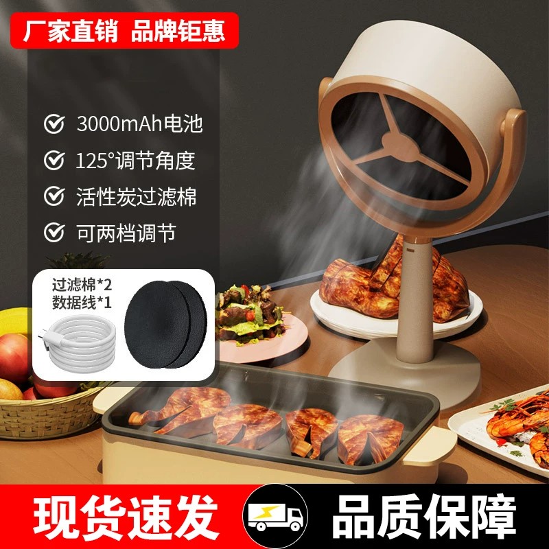 桌面吸油烟机家用迷你小型烧烤烤肉炒菜艾灸抽烟排烟扇空气净化器