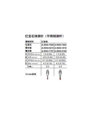 雷尼绍三次元配件红宝石测针A-5000-7805原装进口
